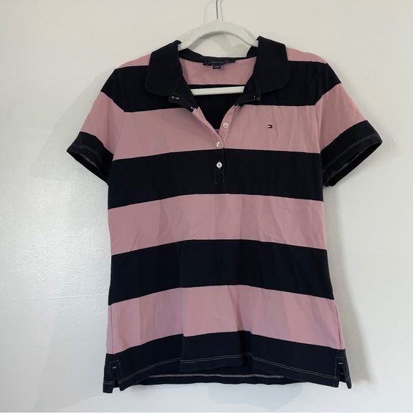 Tommy Hilfiger Stripe Polo Tee - Picture 1 of 7